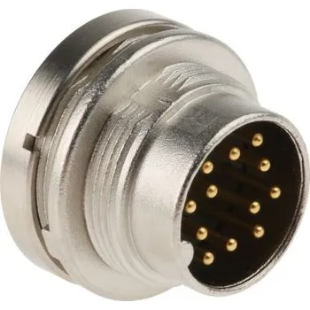 Elektrická zásuvka binder Kulatý konektor, Montáž na panel, počet kontaktů: 12, Zásuvka, pohlaví kontaktu: Samec, IP40