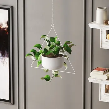 Stojan na květiny ASIR Stojan na květináč HARPUSTA bílý závěsný