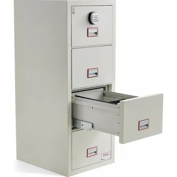 Trezor Ohnivzdorná kartotéka COVER, 120 min, 4 zásuvky, kódový zámek, 1580x570x700 mm