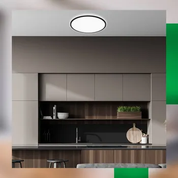 Briloner Stropní svítidlo LED Pulap A, černé, Ø 33 cm, plastové černá LED 8,5 W celkem - Doprava zdarma