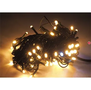 Vánoční dekorace Vánoční osvětlení - řetěz LTC LXLED058 100LED/10m, teplá bílá x záblesky studená bílá, vnitřní