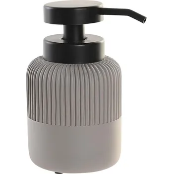 Koupelový kartáč Dávkovač na mýdlo DKD Home Decor 7 x 7 x 15 cm Šedá Cement Polypropylen