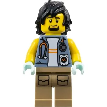 Dětské zboží cty1776 City Jungle Explorer - Sand Blue Jacket, Stethoscope, Dark Tan Legs, Black Hair