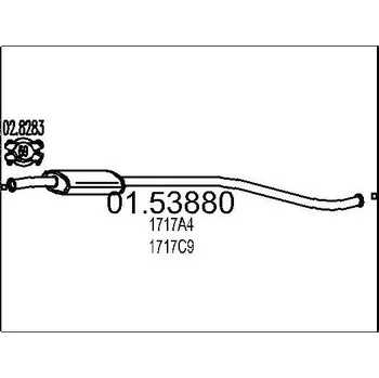 Výfukový systém Stredni tlumic vyfuku MTS 01.53880