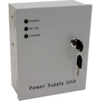 Napájecí zdroj pro osvětlení XtendLan Zdroj 12V DC, 1 port, 3A celkem, 36W, tavn. pojistky,skříňka, zálohovatelný baterií