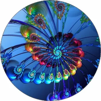 Jedlá dekorace na dort Jedlý papír paví ocas 19,5 cm