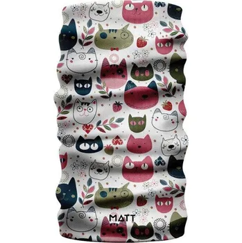 Šátek Dětský nákrčník MATT Kids Scarf Coolmax Eco color cats