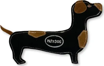 Hračka pro psa PafDog Jezevčík Tony z kůže a juty 26 cm