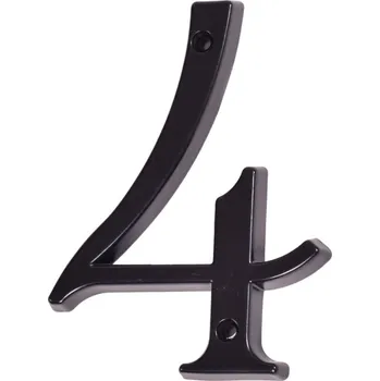 Číslo "4" černé 120mm Černá