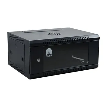 Rozvaděč RACK skříň závěsná NEKU TS 19" 4U 450mm, černá, k samosestavení