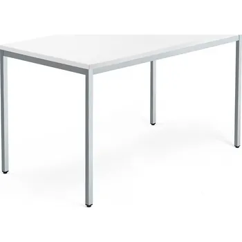 Psací stůl Psací stůl QBUS, 4 nohy, 1400x800 mm, stříbrný rám, bílá