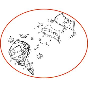 Piaggio Předkolenní plast Beverly 742B 65293900EZ