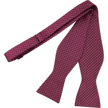 Motýlek Bubibubi Vínový vázací motýlek s puntíky