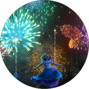 Jedlá dekorace na dort Jedlý papír Encanto Mirabel a ohňostroj 19,5 cm