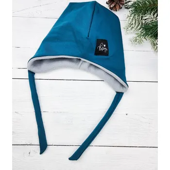 Čepice Kulišárny TEAL Grey ušanka s fleecem velikost / orientační věk: 10/ 7 l