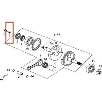 Motor pro motocykl SYM Kliková hřídel – č. 8 pružina 15447-149-000