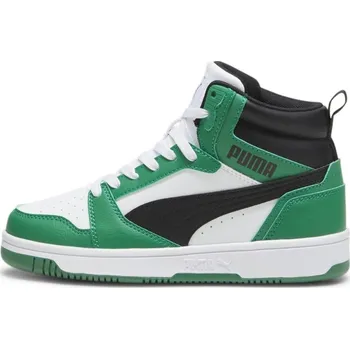 Chlapecké tenisky Dětské boty PUMA REBOUND V6 MID JR 393831-10 WHITE EU 38 (UK 5)