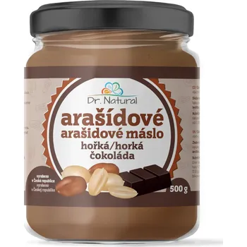 Natural Jihlava Arašídové máslo s hořkou čokoládou Dr. Natural 500 g