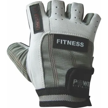 Fitness rukavice Power system Fitness rukavice FITNESS S Velikost: bílá/šedá L