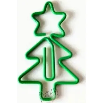 Vánoční dekorace Kancelářská sponka vánoční stromeček