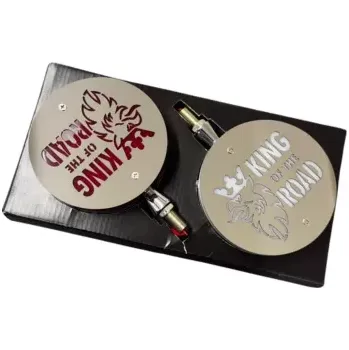 Příslušenství osvětlení automobilu Světla pod zrcátko lollipop nerezové King červená, bilá