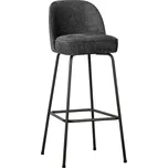 WOOOD Šedá sametová barová židle Tergi 79 cm