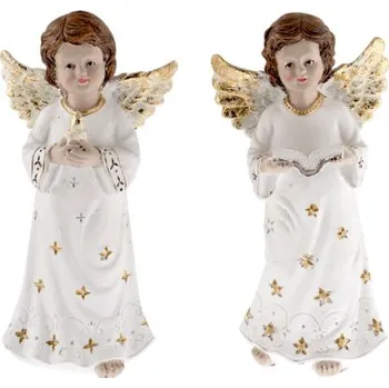 Vánoční dekorace Anděl 14cm stojící, mix