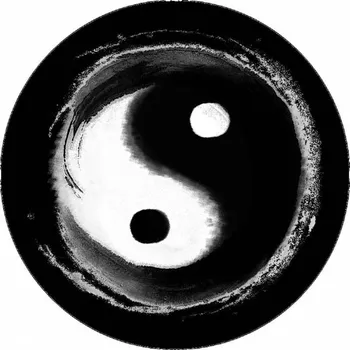 Přisada na vaření a pečení Jedlý papír jing jang logo 19,5 cm