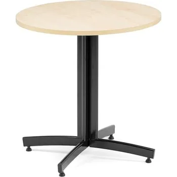 Jídelní stůl Kulatý stůl SANNA, Ø700x720 mm, černá/bříza