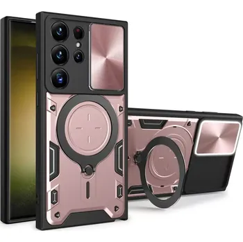 Pouzdro na mobilní telefon Kryt Samsung Galaxy S24 Ultra Techsuit CamGuard Pro - rose gold