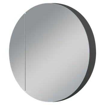 Koupelnový nábytek Picasso Zrcadlová skříňka s LED osvětlením, ø 60 × 8,9 cm, černá 50140