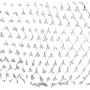 Venkovní osvětlení ACA Lighting LED vánoční síť na zeď hvězdičky, 3x2m, studená bílá, IP44, 230V, 240 LED