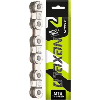 Řetěz na kolo Řetěz NEXELO 7-8 RYCHLOSTÍ, stříbrný