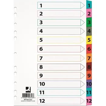 Papírový rozlišovač Q-Connect , A4, bílý , 1-12 510.1702