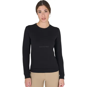 Dámská mikina EQUESTRO Mikina bavlněná Logo Equestro, dámská, černá L