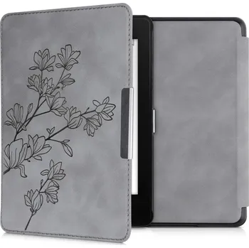 Pouzdro na čtečku elektronické knihy Pouzdro KW Mobile - Magnolias - KW4897515 - pro Amazon Kindle Paperwhite 4 (2018) - šedé + BONUSY