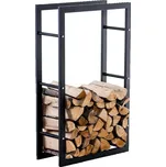 Stojan na dřevo GCR010 60 x 100 cm černý