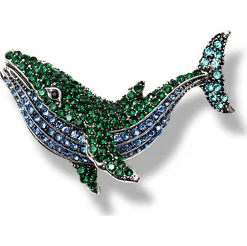 Brož B-TOP Brož Velryba s kamínky