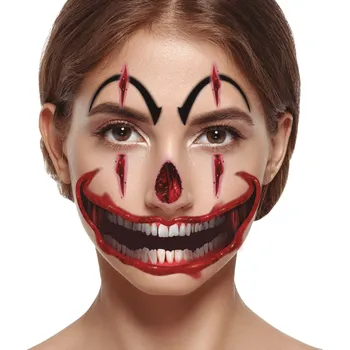 Karnevalový doplněk Guirca Tetování na obličej - klaun 30x14 cm