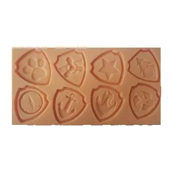 Forma na pečení Silikonová forma paw patrol odznaky - Galias Moulds