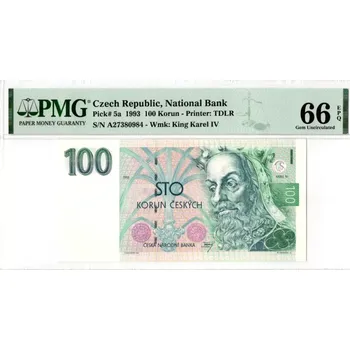 Sběratelství Bankovka 100 Korun1993EPQ 66 |