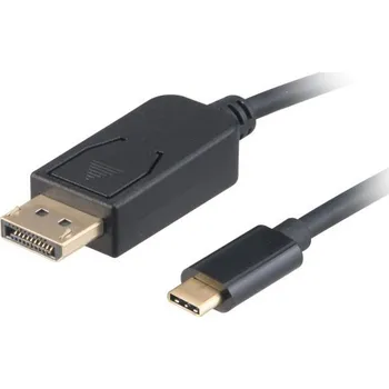 Video kabel AKASA kabel USB-C -> DisplayPort 1.2, 4K@60Hz, 1.8m, černý