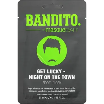 Pleťová maska masqueBAR - Bandito Get Lucky Night on the Town Látkové masky 21 ml unisex
