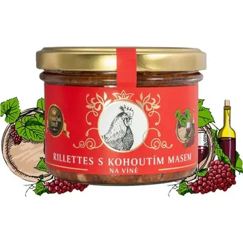 Hotové jídlo Rillettes s kohoutím masem - Vineco 180g