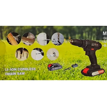 Aku vrtačka šroubovák v kufříku + 2x baterie s příslušenstvím