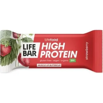 Lifebar Tyčinka proteinová s jahodami BIO 40 g