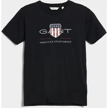 Dívčí tričko TRIČKO GANT ARCHIVE SHIELD SS T-SHIRT BLACK