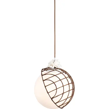 ACA DECOR Závěsné svítidlo AURORA max. 60W/E27/230V/IP20, bílé