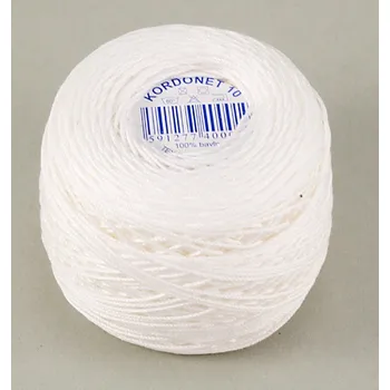 Příze Příze Kordonet č. 10 - bílá - číslo barvy 0010