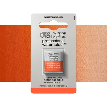 Vodová barva Akvarelová barva Winsor & Newton Professional, půlpánvička - Field's Orange